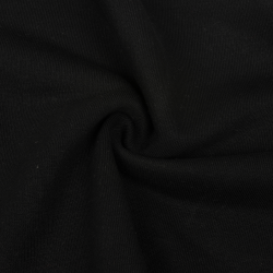Ткань Футер 3-х нитка, Петля, цвет Черный (на отрез)  в Колпине