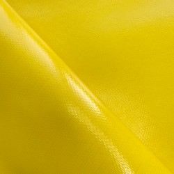 Тентовый материал ПВХ 600 гр/м2 плотная, Жёлтый (Ширина 150см), на отрез  в Колпине, 600 г/м2, 1029 руб