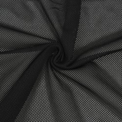 Трикотажная Сетка 75 г/м2, цвет Черный (на отрез)  в Колпине