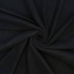 Ткань Флис Односторонний 130 гр/м2, цвет Черный (на отрез)  в Колпине