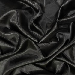 Ткань Атлас-сатин, цвет Черный (на отрез)  в Колпине