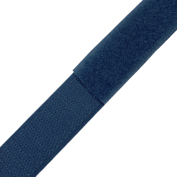 Контактная лента 25мм цвет Синий (велькро-липучка, на отрез)  в Колпине
