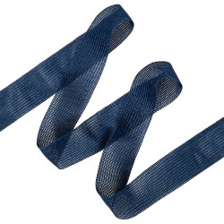 Окантовочная лента-бейка, цвет Синий 22мм (на отрез)  в Колпине