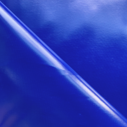 Ткань ПВХ 450 гр/м2, Синий (Ширина 160см), на отрез  в Колпине