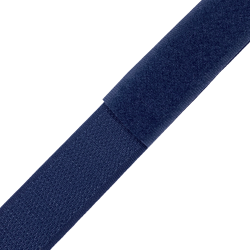 Контактная лента 25мм цвет Тёмно-Синий (Велькро-липучка), на отрез  в Колпине