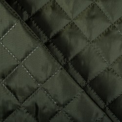 Стеганая подкладочная ткань с синтепоном (100гр/м2), цвет Хаки (на отрез)  в Колпине