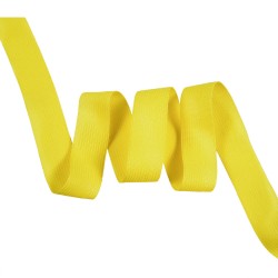 Окантовочная лента-бейка, цвет Жёлтый 22мм (на отрез)  в Колпине
